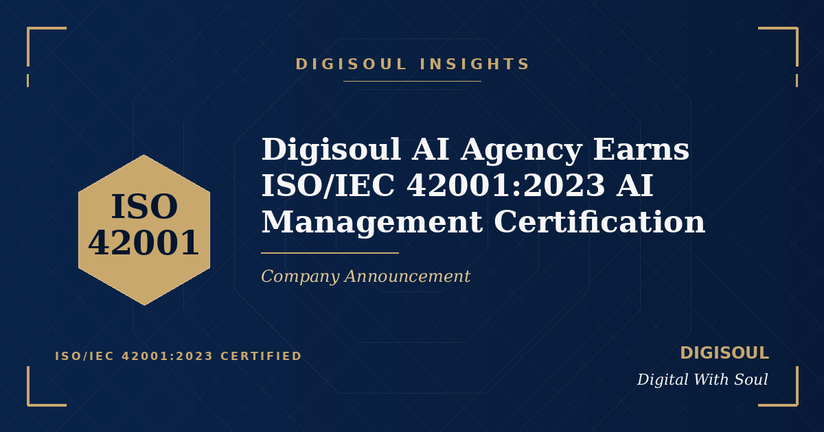 Digisoul AI Agency is now ISO/IEC 42001:2023 AI Management System Certified