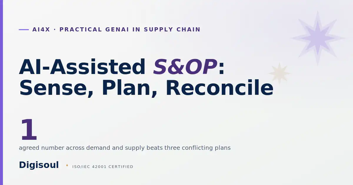 Digisoul guide: AI-assisted S&OP, sense, plan, reconcile, Sapphire Violet on Alabaster