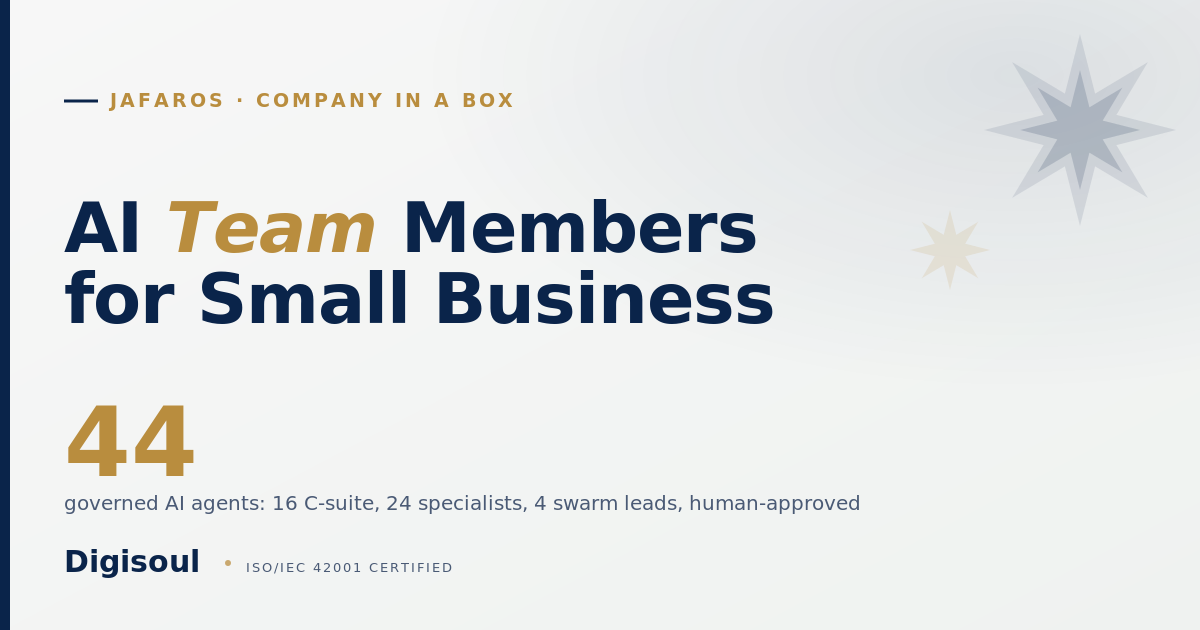 JafarOS: AI team members for small businesses, Sapphire and gold