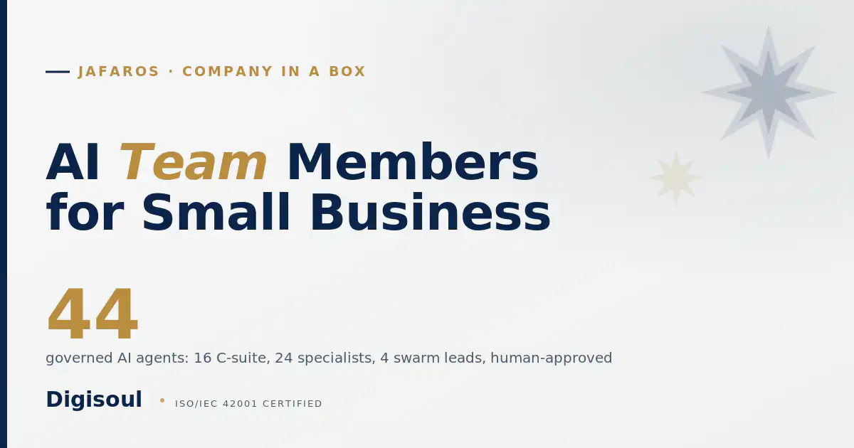 JafarOS: AI team members for small businesses, Sapphire and gold