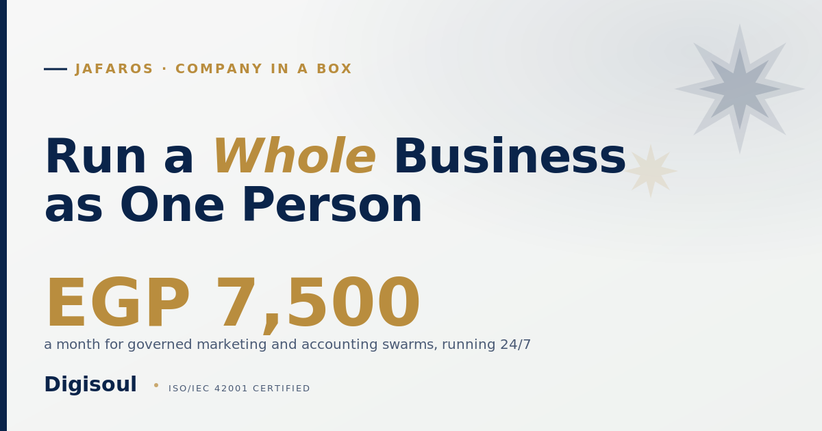 JafarOS: how a solopreneur runs a whole business with AI, Sapphire and gold
