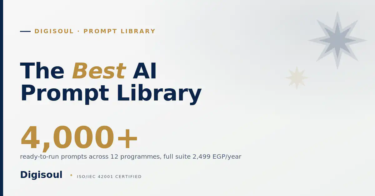 Digisoul Prompt Library for MENA teams, Sapphire and gold