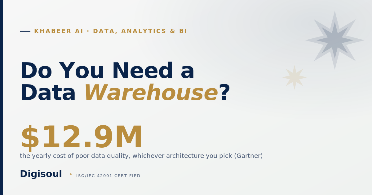 Khabeer AI: do you need a data warehouse, a MENA SME guide, Sapphire and gold