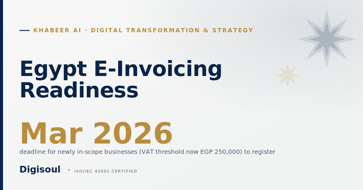 Khabeer AI: Egypt e-invoicing readiness, what your systems must handle, Sapphire and gold