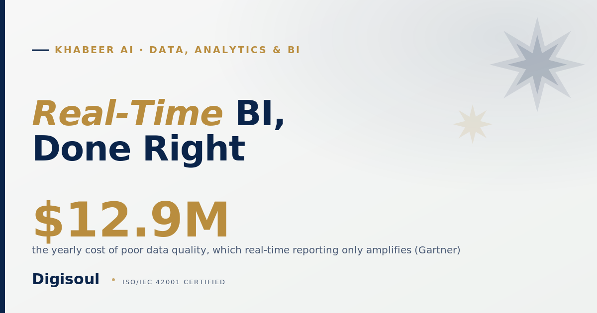 Khabeer AI: real-time BI from spreadsheets to one dashboard, Sapphire and gold